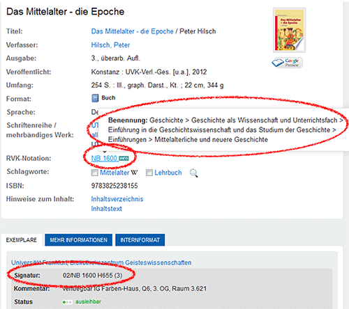 Screenshot Titelanzeige Portal