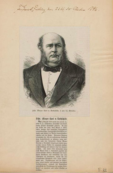 Porträt des Freiherrn Mayer Carl (Karl) von Rothschild