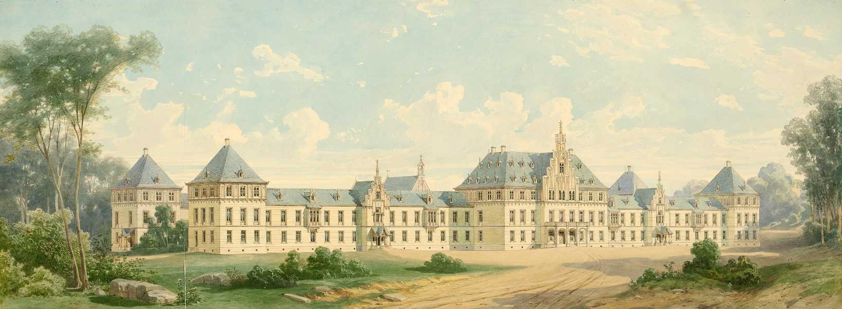 O. Pichler: Die Irrenanstalt Frankfurt © Architekturmuseum der Technischen Universität Berlin