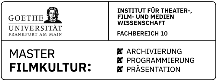 Logo des Master-Studiengangs Filmkultur an der Goethe-Universität