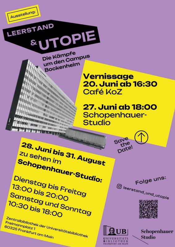 Das Plakat zur Ausstellung "Leerstand und Utopie"