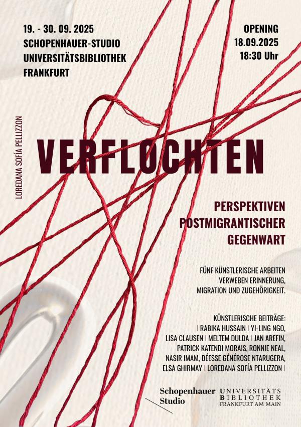 Das Plakat zur Ausstellung "Verflochten;