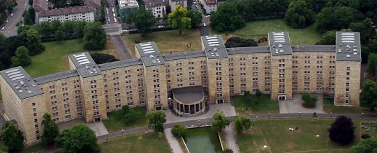 Luftbild des IG-Farben-Haus