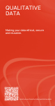 Titelseite des Flyers zu Qualitativen Forschungsdaten