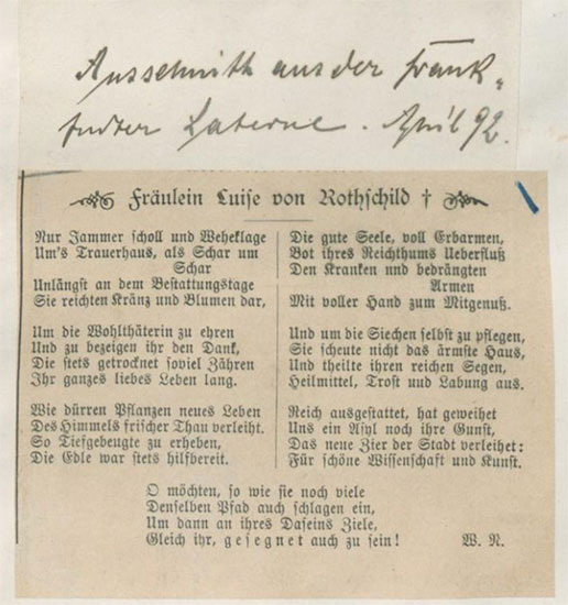 Gedicht zum Tode von Hannah Louise