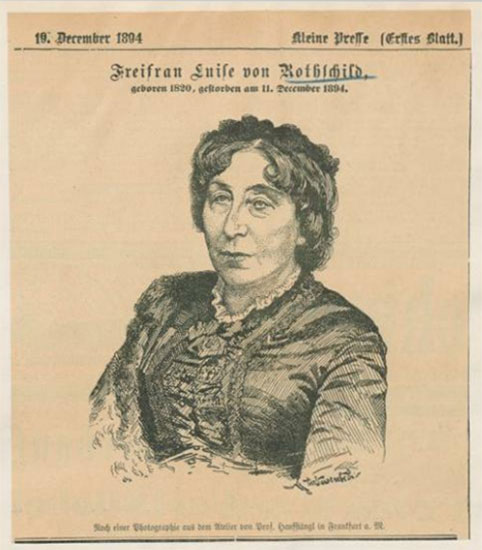 Porträtzeichnung Freifrau Louise von Rothschild