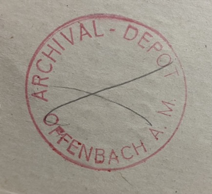 Ein Stempel des Offenbach Archival Depots