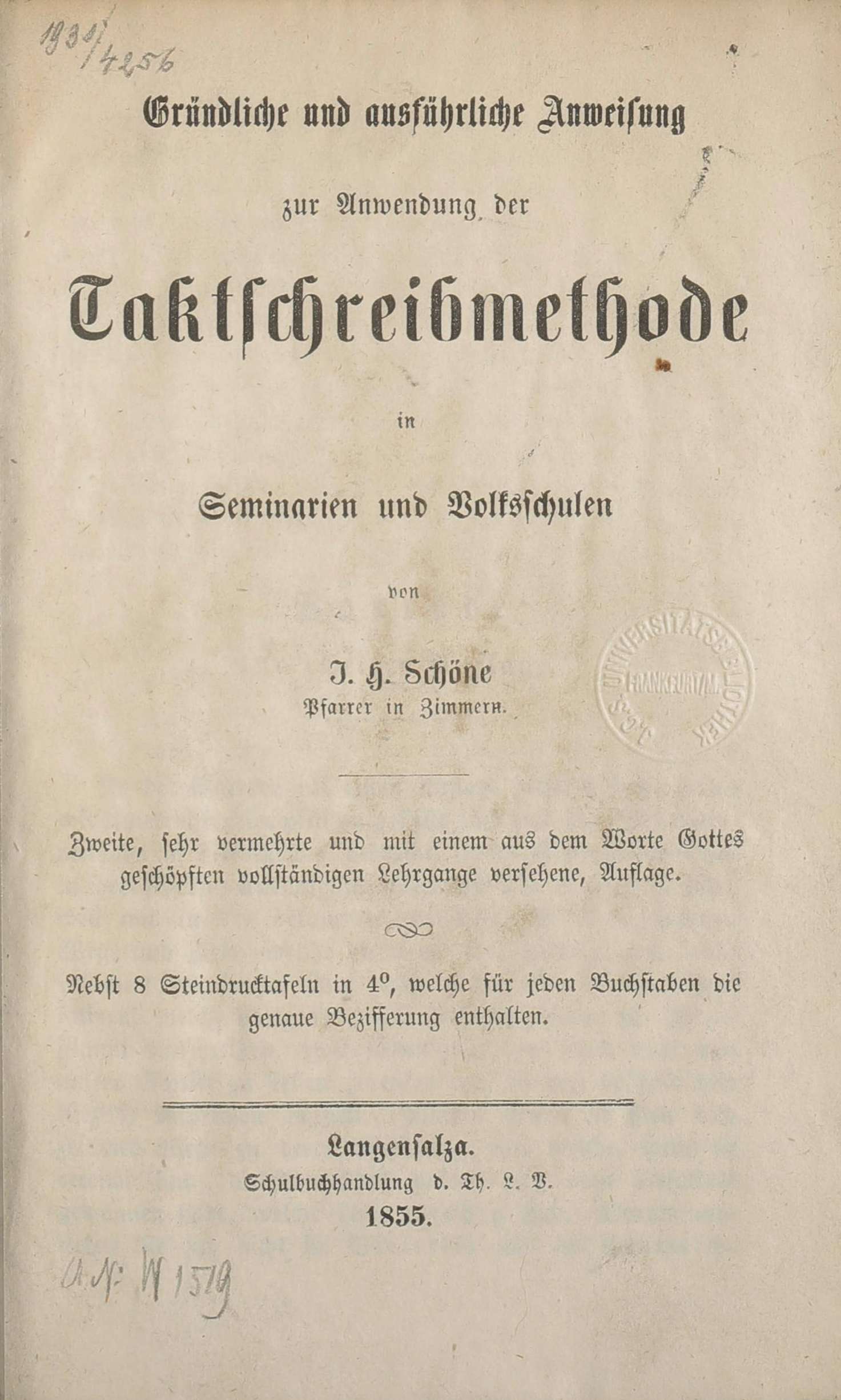 Titelblatt zum Buch, darauf der Buchtitel als Text gesetzt