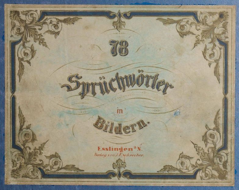 Titelblatt des Buches, darauf der Buchtitel in kunstvoll geschwungener Schrift