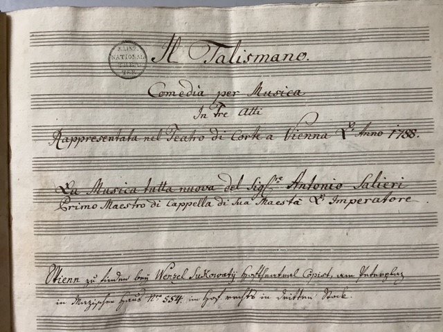 Notenblatt mit handschriftlichen Eintragungen