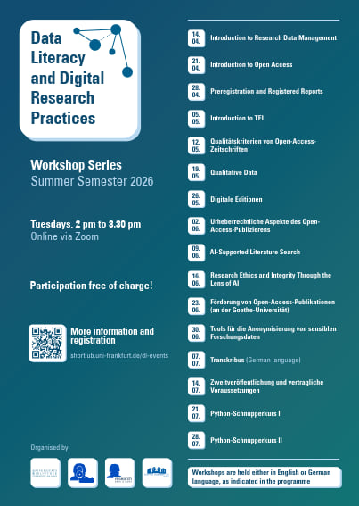 Plakat zur Data Literacy Winter School mit dem Programmablauf